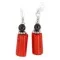 .925 Sterling Silver Hooks Certified Authentic Navajo Natural Tigers Eye Coral Native American Dangle Earrings 18294-7 .925 Sterling Silver Hooks Certified Authentic Navajo Natural Tigers Eye Coral Native American Dangle Earrings 18294-7