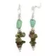 .925 Sterling Silver Hooks Certified Authentic Navajo Natural Turquoise Green Jasper Native American Dangle Earrings 18294-9 .925 Sterling Silver Hooks Certified Authentic Navajo Natural Turquoise Green Jasper Native American Dangle Earrings 18294-9