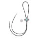 Sun, Cross .925 Sterling Silver Certified Authentic Handmade Navajo Native American Natural Turquoise Bolo Tie 34268