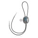 Sun .925 Sterling Silver Certified Authentic Handmade Navajo Native American Natural Turquoise Bolo Tie 34271