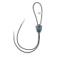 Arrowhead, Feather Handmade Certified Authentic Navajo .925 Sterling Silver Native American Natural Turquoise Bolo Tie 34277