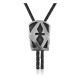 Cross .925 Sterling Silver Certified Authentic Handmade Navajo Native American Bolo Tie 34278