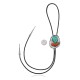 Handmade Certified Authentic Navajo .925 Sterling Silver Native American Natural Turquoise Coral Bolo Tie 34279
