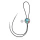 Feather .925 Sterling Silver Certified Authentic Handmade Navajo Native American Natural Turquoise Coral Bolo Tie 34282