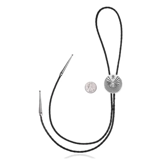 Man in the Maze .925 Sterling Silver Certified Authentic Handmade Navajo Native American Bolo Tie 34290 Man in the Maze .925 Sterling Silver Certified Authentic Handmade Navajo Native American Bolo Tie 34290