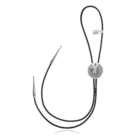 Man in the Maze .925 Sterling Silver Certified Authentic Handmade Navajo Native American Bolo Tie 34290 Man in the Maze .925 Sterling Silver Certified Authentic Handmade Navajo Native American Bolo Tie 34290