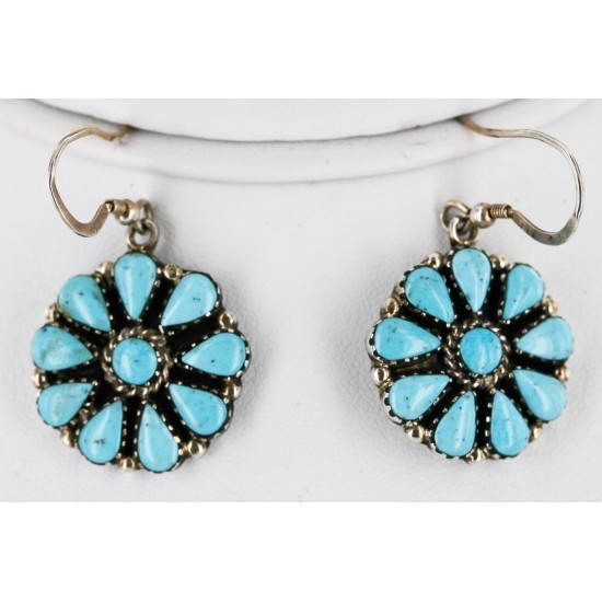 Handmade Certified Authentic Navajo .925 Sterling Silver Natural Turquoise Set Native American Necklace Earrings 15789-14644 Sets 15789-14644 15789-14644 (by LomaSiiva)