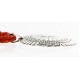 Large .925 Sterling Silver Handmade Certified Authentic Navajo Coral Native American Necklace 24349-15938