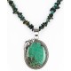 .925 Sterling Silver Handmade Certified Authentic Navajo Natural Turquoise Native American Necklace 14983-102248
