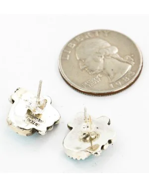 Certified Authentic Handmade Navajo .925 Sterling Silver Hooks Stud Native American Earrings Natural Turquoise 24376-2-2 Certified Authentic Handmade Navajo .925 Sterling Silver Hooks Stud Native American Earrings Natural Turquoise 24376-2-2