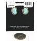Certified Authentic Handmade Navajo .925 Sterling Silver Stud Native American Earrings Natural Turquoise 24376-1