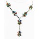Petit Point Handmade Zuni .925 Sterling Silver Multicolor Stones and Turquoise Native American Necklace 15903 Petit Point Handmade Zuni .925 Sterling Silver Multicolor Stones and Turquoise Native American Necklace 15903