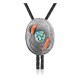 Leaf .925 Sterling Silver Certified Authentic Handmade Navajo Native American Natural Turquoise Coral Bolo Tie 34306 All Products NB180620190719 34306 (by LomaSiiva)