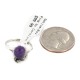 Handmade Certified Authentic Navajo .925 Sterling Silver Natural Amethyst Native American Ring 26212-3