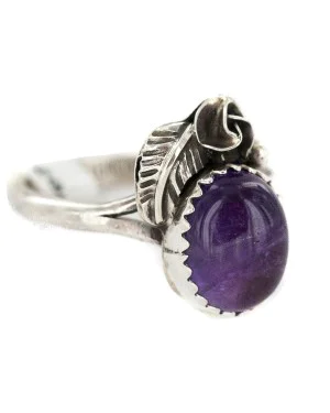 Handmade Certified Authentic Navajo .925 Sterling Silver Natural Amethyst Native American Ring 26212-3 Handmade Certified Authentic Navajo .925 Sterling Silver Natural Amethyst Native American Ring 26212-3