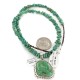 .925 Sterling Silver Certified Authentic Navajo Natural Turquoise Native American Necklace 18300-1570