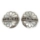 .925 Sterling Silver Certified Authentic Hopi Story Teller Native American Stud Earrings 13185