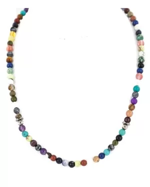 .925 Sterling Silver Certified Authentic Navajo Multicolor Native American Necklace 24516-3 .925 Sterling Silver Certified Authentic Navajo Multicolor Native American Necklace 24516-3