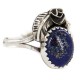 Handmade Certified Authentic Navajo .925 Sterling Silver Natural Lapis Native American Ring  26212-2
