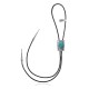 Square .925 Sterling Silver Certified Authentic Handmade Navajo Native American Natural Turquoise Bolo Tie 34314 All Products NB180620190726 34314 (by LomaSiiva)