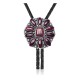 Flower .925 Sterling Silver Certified Authentic Handmade Navajo Native American Spiny Oyster Bolo Tie 34326 All Products NB180620190737 34326 (by LomaSiiva)