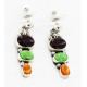 Handmade Navajo .925 Sterling Silver Dangle Earrings with Sugilite, Gaspeite and Spiny Oyster 27165-3 Handmade Navajo .925 Sterling Silver Dangle Earrings with Sugilite, Gaspeite and Spiny Oyster 27165-3