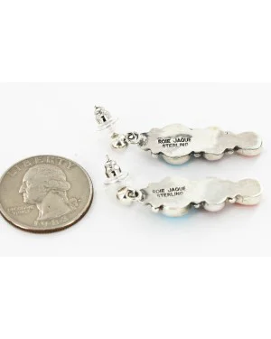 Certified Authentic Handmade Navajo .925 Sterling Silver Dangle Natural Turquoise Coral Spiny Oyster Native American Earrings 27165-1 Certified Authentic Handmade Navajo .925 Sterling Silver Dangle Natural Turquoise Coral Spiny Oyster Native American Earrings 27165-1