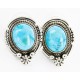 Certified Authentic Handmade Navajo .925 Sterling Silver Natural Turquoise Native American Stud Earrings 27167-5