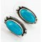 Certified Authentic Handmade Navajo .925 Sterling Silver Stud Native American Earrings Natural Turquoise 27168-2