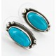 Certified Authentic Handmade Navajo .925 Sterling Silver Stud Native American Earrings Natural Turquoise 27168-2
