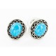 Certified Authentic Handmade Navajo .925 Sterling Silver Stud Native American Earrings Natural Turquoise 27169-2 Certified Authentic Handmade Navajo .925 Sterling Silver Stud Native American Earrings Natural Turquoise 27169-2