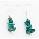 Certified Authentic Navajo .925 Sterling Silver Hooks Natural Turquoise Native American Earrings 18097-4
