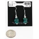 Certified Authentic Navajo .925 Sterling Silver Hooks Natural Turquoise Native American Earrings 18097-7