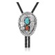 Flower Leaf .925 Sterling Silver Certified Authentic Handmade Navajo Native American Natural Turquoise Coral Bolo Tie 34337 All Products NB180620190744 34337 (by LomaSiiva)