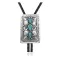Flower Leaf .925 Sterling Silver Certified Authentic Handmade Navajo Native American Natural Turquoise Bolo Tie 34344 Flower Leaf .925 Sterling Silver Certified Authentic Handmade Navajo Native American Natural Turquoise Bolo Tie 34344