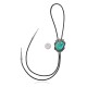 Swirl .925 Sterling Silver Certified Authentic Handmade Navajo Native American Natural Turquoise Bolo Tie 34345
