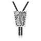 Cactus Mountain Wolf .925 Sterling Silver Certified Authentic Handmade Navajo Native American Bolo Tie 34346