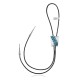 Handmade Certified Authentic Navajo .925 Sterling Silver Native American Natural Turquoise Bolo Tie 34347