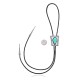 Wave .925 Sterling Silver Certified Authentic Handmade Navajo Native American Natural Turquoise Bolo Tie 34350