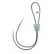 Wave .925 Sterling Silver Certified Authentic Handmade Navajo Native American Natural Turquoise Bolo Tie 34350