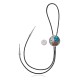 Leaf .925 Sterling Silver Certified Authentic Handmade Navajo Native American Natural Turquoise Coral Bolo Tie 34351