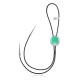 Swirl .925 Sterling Silver Certified Authentic Handmade Navajo Native American Natural Turquoise Bolo Tie 34352