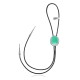 Swirl .925 Sterling Silver Certified Authentic Handmade Navajo Native American Natural Turquoise Bolo Tie 34352