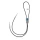 Swirl .925 Sterling Silver Certified Authentic Handmade Navajo Native American Natural Turquoise Bolo Tie 34354