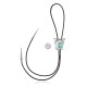 Butterfly .925 Sterling Silver Certified Authentic Handmade Navajo Native American Natural Turquoise Bolo Tie 34358