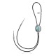 Sun .925 Sterling Silver Certified Authentic Handmade Navajo Native American Natural Turquoise Bolo Tie 34359