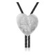 Heart .925 Sterling Silver Certified Authentic Handmade Navajo Native American Bolo Tie 34300