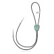 Leaf .925 Sterling Silver Certified Authentic Handmade Navajo Native American Natural Turquoise Bolo Tie 34381