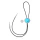 Wave .925 Sterling Silver Certified Authentic Handmade Navajo Native American Natural Turquoise Bolo Tie 34387 All Products NB180620190791 34387 (by LomaSiiva)