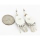 Certified Authentic Handmade Navajo .925 Sterling Silver Natural Spiny Oyster Native American Dangle Earrings 27163-3